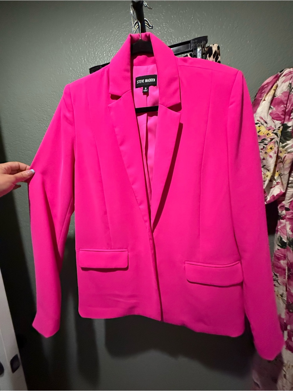 Steve Madden Hot Pink Tailored Blazer